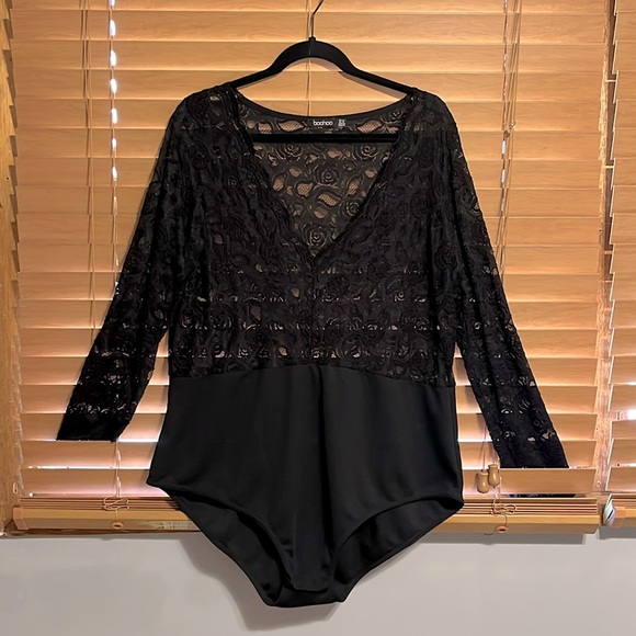 Plus Size Lace Bodysuit - Picture 1 of 3